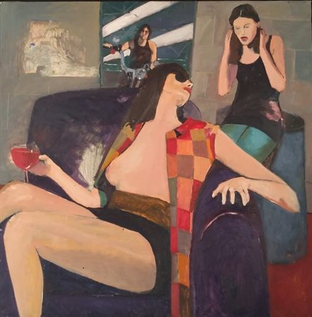 ALIO JORGE Buenos Aires (Argentina) 1967 Asunto pendiente 1999 Olio su tela...