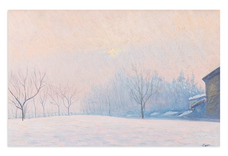 CARLO COPPO - Mattino invernale tra Sesto Calende e Lisanza
