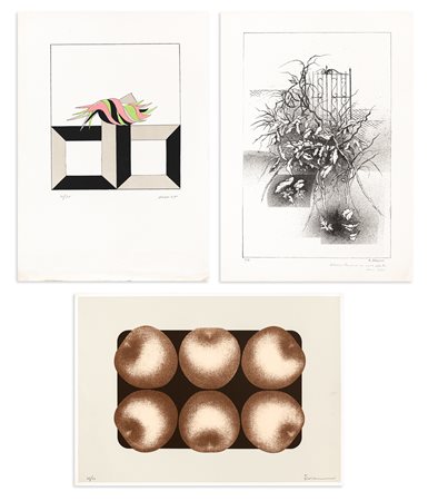 AUTORI VARI (VIVANI, RAMPONI E GIORGI) - Lotto unico di 3 litografie