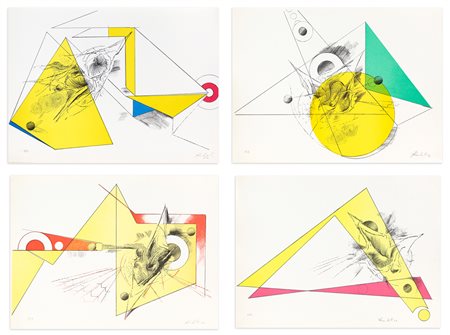 AMILCARE RAMBELLI (1924-1976) - Lotto unico di 4 litografie