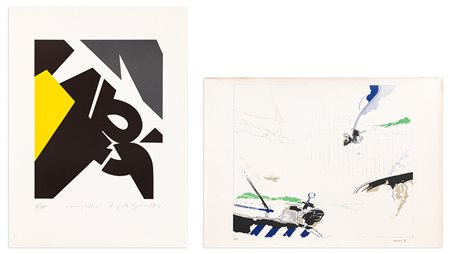 AUTORI VARI (GIANFRANCO PARDI E AUGUSTO GARAU) - Lotto unico di 2 litografie