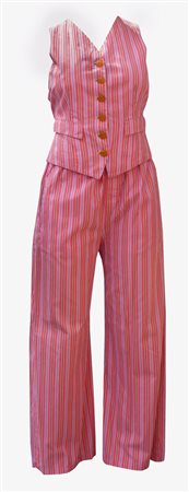 Vivienne Westwood PAJAMAS SUIT Description: Striped cotton pajama suit. Pink...