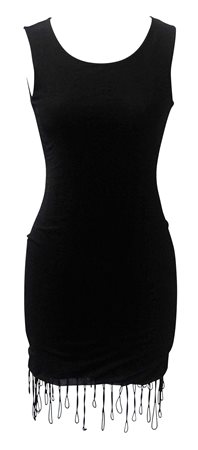 Helmut Lang MINI DRESS Description: Black stretch minidress with trimmings...