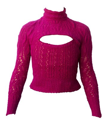 Vivienne Westwood CORSETED KNITTING Description: Fuchsia wool knitted with...