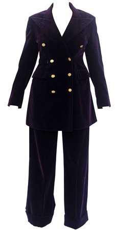 Vivienne Westwood DB VELVET SUIT Description: Purple cotton velvet dress,...