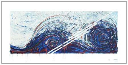 MARIO SCHIFANO Homs (Libia) 1934 – Roma 1998 Onde neonate 1997 Serigrafia a...