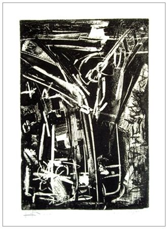 EMILIO VEDOVA Venezia 1919 – 2006 Crocefissione contemporanea 1970 Acquaforte...