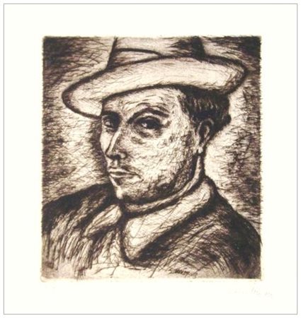 GIUSEPPE VIVIANI Agnano Pisano 1898 – Pisa 1965 Autoritratto con cappello...