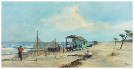 MILLUS (Mauro Illusi) Livorno 1925 – 1992 Senza titolo Olio su tavola 39,5 x...