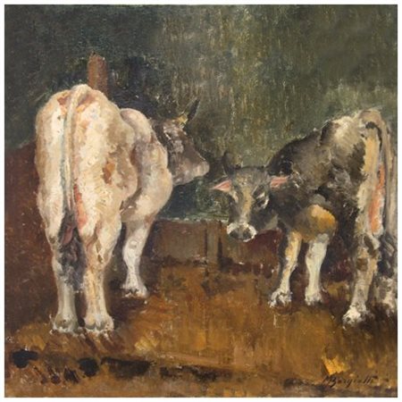 MARIO BORGIOTTI Livorno 1906 – Firenze 1977 Senza titolo Olio su cartone 40 x...