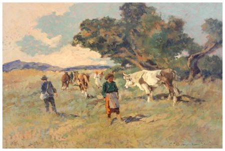 CARLO DOMENICI Livorno 1898 – Valdana di Portoferraio 1981 Senza titolo Olio...