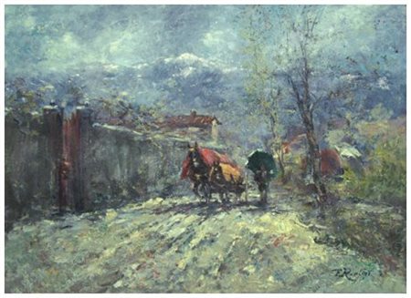 FERRUCCIO RONTINI Firenze 1893 – Livorno 1964 Senza titolo 1960 Olio su tela...