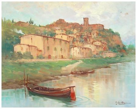 RAFFAELE DEL ROSSO Orbetello 1859 – 1927 Senza titolo Olio su tavola 36,5 x...