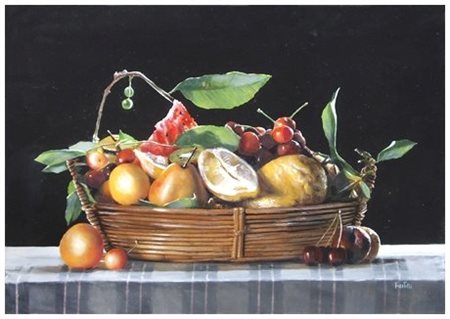 BENIAMINO CICCOTELLI Tollo negli Abruzzi 1937 Cesta larga 2005 Olio su tela...