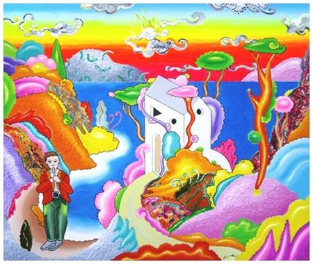 LUCA ALINARI Firenze 1943 Senza titolo Olio e t.m. su tavola 50 x 55. Firma...