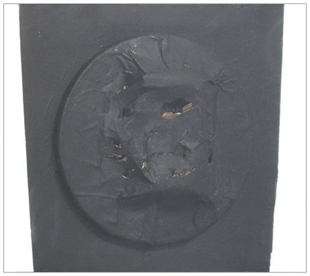 ARTURO CARMASSI Lucca 1925 Senza titolo Olio e collage su tela 40 x 45 x 6 in...