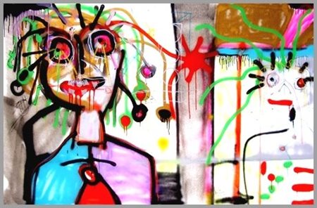 PAUL KOSTABI Whittier (USA) 1962 12345 Take 5 2009 Acrilici e t.m. su tela...