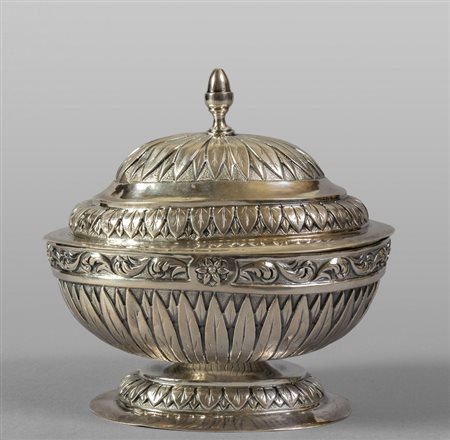 Zuccheriera Luigi XVI in argento, Genova 