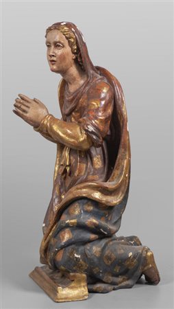 Madonna Orante, grande scultura in legno 
