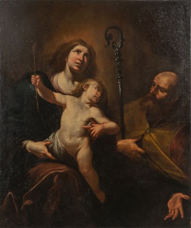 GIOACCHINO ASSERETO (1600-1649) <br>"Madonna con 
