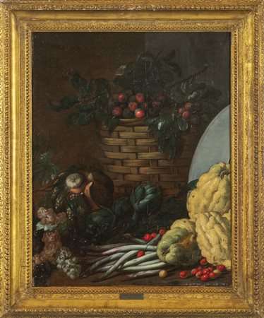 Scuola toscana sec.XVII "Natura morta" 