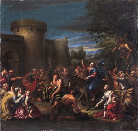 Scuola emiliana sec.XVII/XVIII "L'entrata di Gesù 