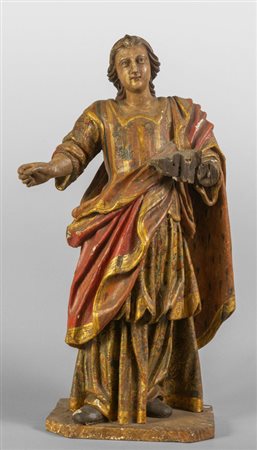 Santa Lucia, scultura in legno intagliato e 