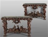 BONAZZA GIOVANNI (1654-1736) <br>Coppia di tavoli 