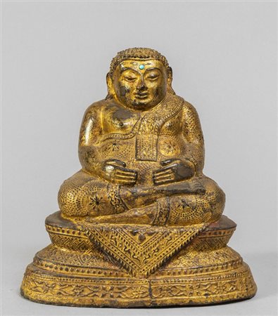 Buddha, scultura in bronzo<br>h.cm.19