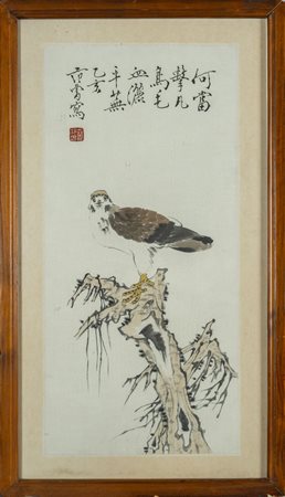 "Falco" disegno, Cina I metà sec.XX<br>cm. 32x68