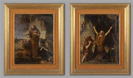 Scuola italiana sec.XIX "Scene della vita di un 