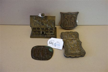 Cassetta-calamaio, antica placchetta con le Tre 