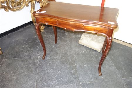 Tavolo da gioco in mogano, Inghilterra sec.XIX