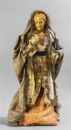 Madonna, scultura in legno policromo, Napoli 