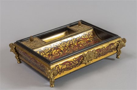Calamaio in stile Boulle, sec.XIX<br>cm. 34x25 h. 