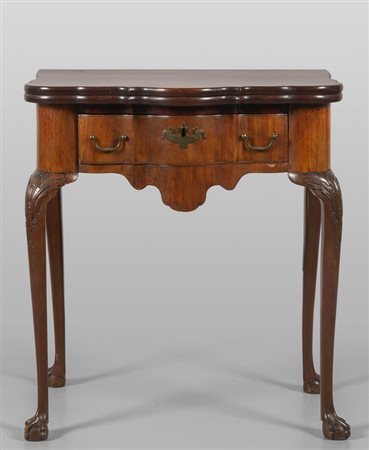 Consolina in mogano, cassetto nella fascia e 