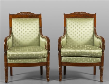 * Coppia di bergers in mogano, Francia metà 