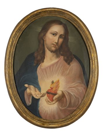Scuola toscana fine sec.XVII "Cristo" olio di 