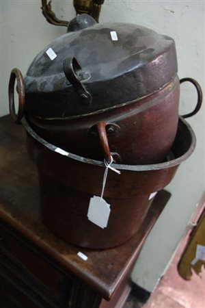 Scolino e pentola in rame