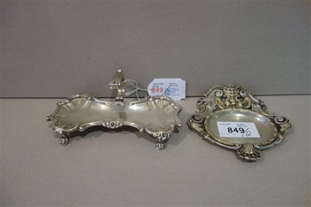 # Portaforbice in argento inglese e 