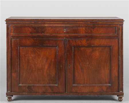 # Credenza Direttorio lastronata in mogano a due 