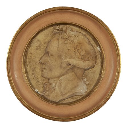 Calco in terracotta raffigurante profilo di 