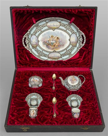 Servizio tete a tete in porcellana di Dresda 