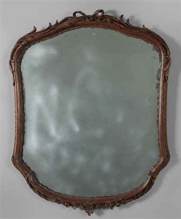 Specchiera Luigi XV in legno decapato, 