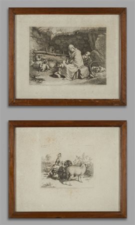 "Scene pastorali" due incisioni 