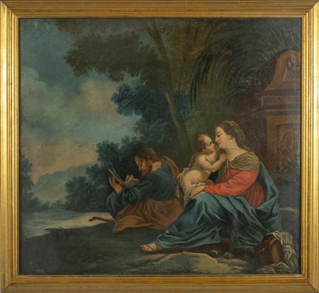 Scuola emiliana sec.XVIII "Riposo durante la fuga 