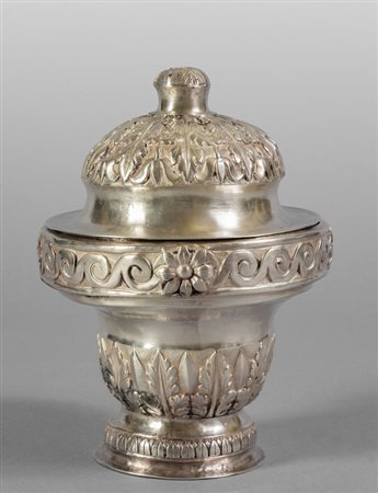 Zuccheriera Luigi XVI in argento, Genova 