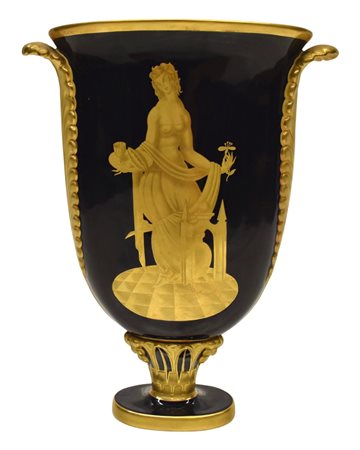 Gio Ponti 1891-1979 vaso piumato in porcellana 