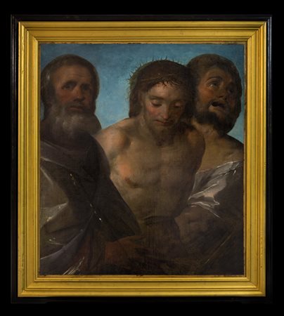 olio su tela "cattura di Cristo" sec.XVI<br>cm. 