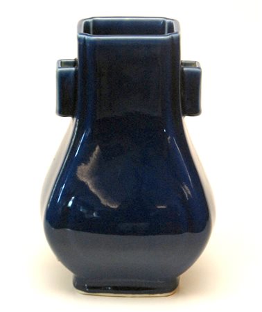Cina vaso in porcellana blu<br>cm.x h. 28,8